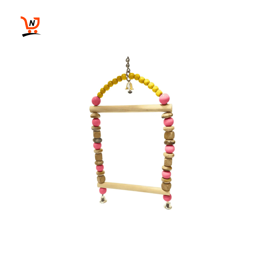 (pack of two) Bird Rainbow Toy  – Colorful Hanging Chew Toy for Parrots, Budgies, Cockatiels, and Small Birds | Interactive Cage Accessories