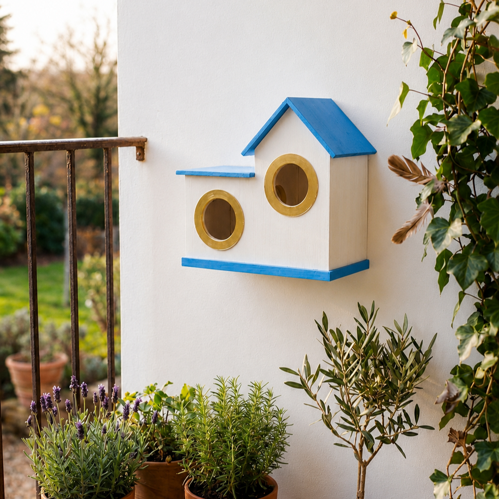 2 in 1 Gold Ring PVC Bird House
