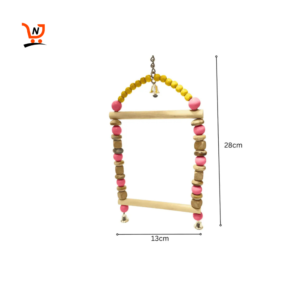 (pack of two) Bird Rainbow Toy  – Colorful Hanging Chew Toy for Parrots, Budgies, Cockatiels, and Small Birds | Interactive Cage Accessories