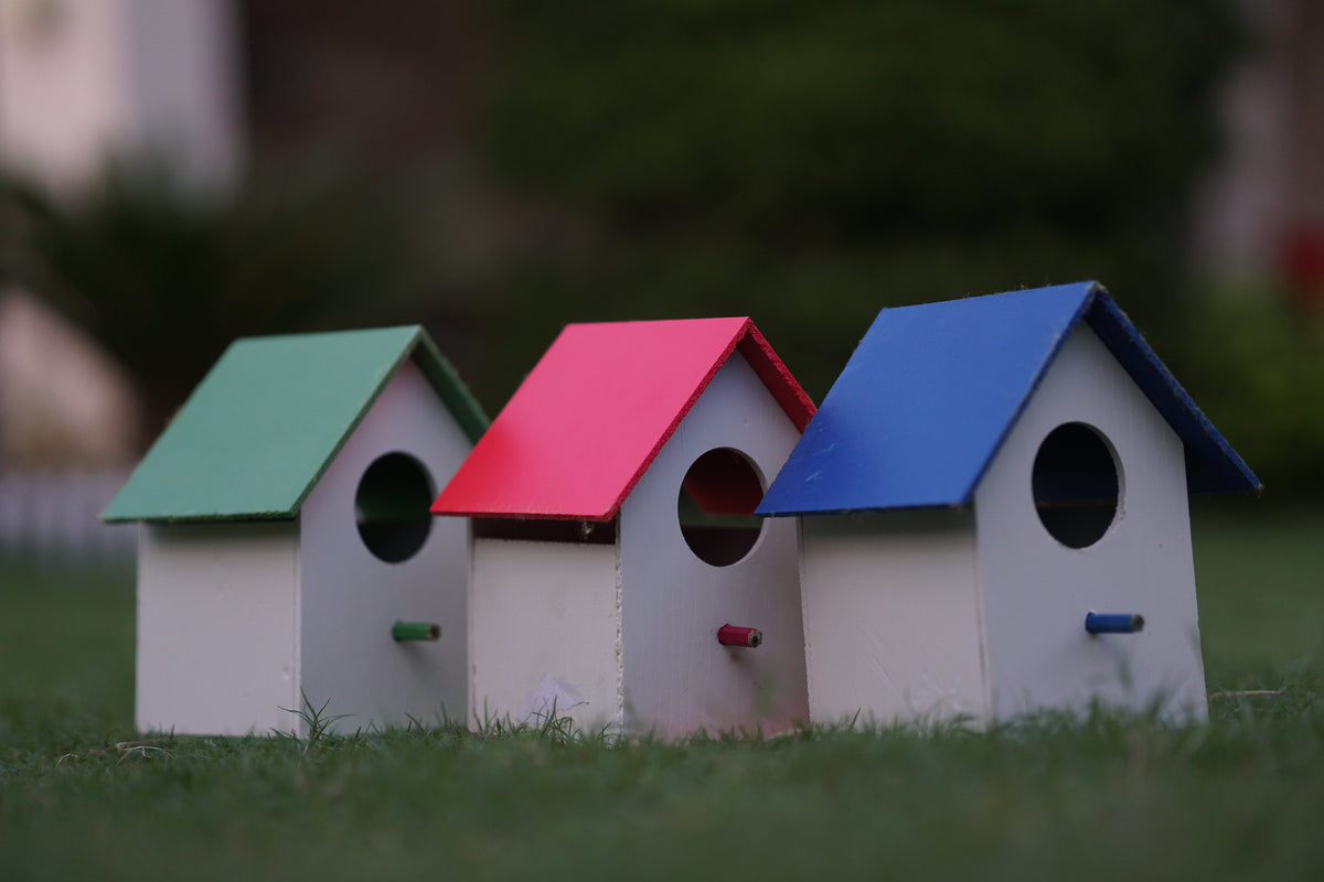 (Pack Of 4) PVC Bird House Waterproof Plain