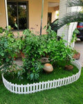 PVC Garden Fence for Lawn & Flowerbeds – Decorative Plastic Border for Garden Yard
