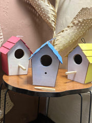 (Pack of 3) Wooden New Style Bird House