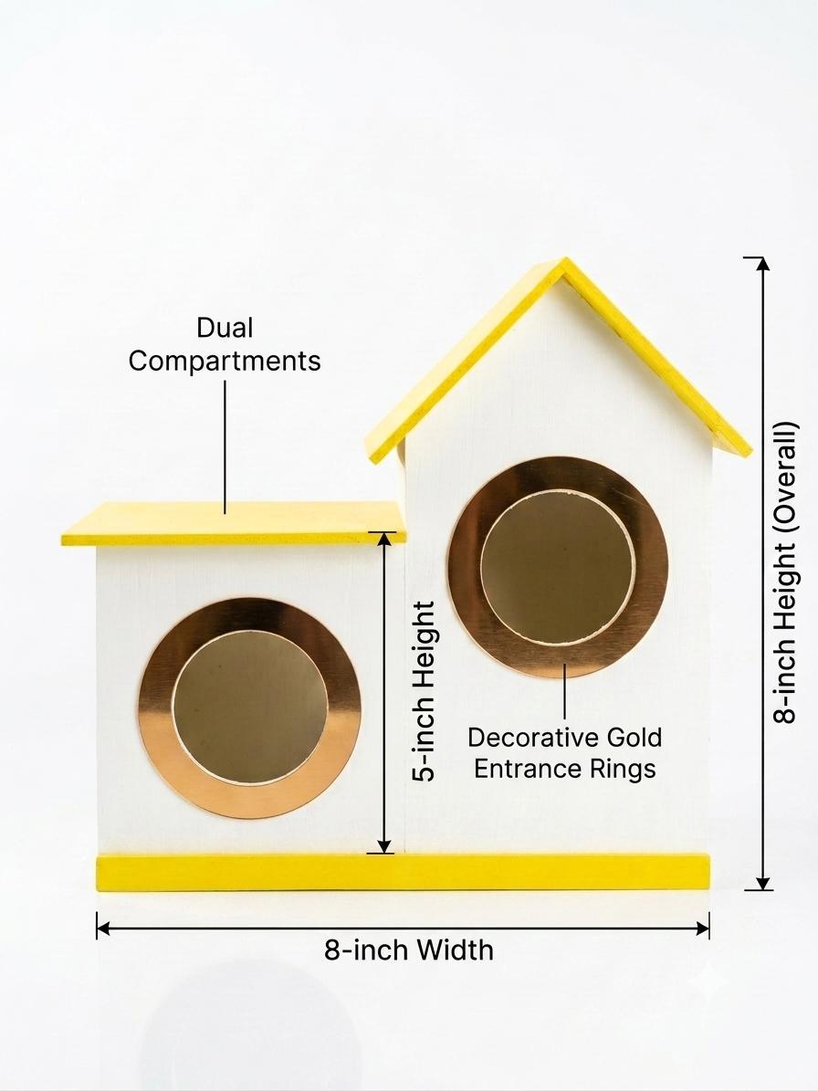 2 in 1 Gold Ring PVC Bird House