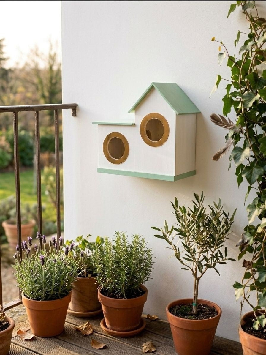 2 in 1 Gold Ring PVC Bird House