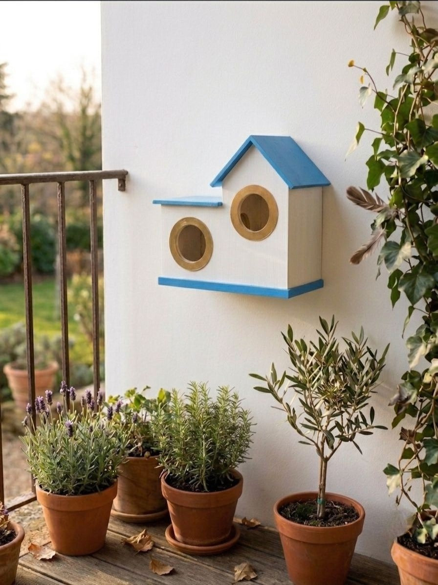 2 in 1 Gold Ring PVC Bird House