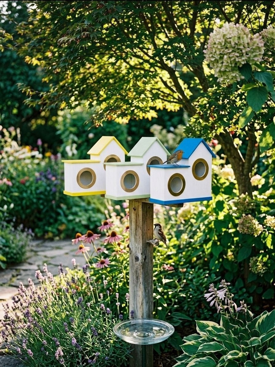 2 in 1 Gold Ring PVC Bird House