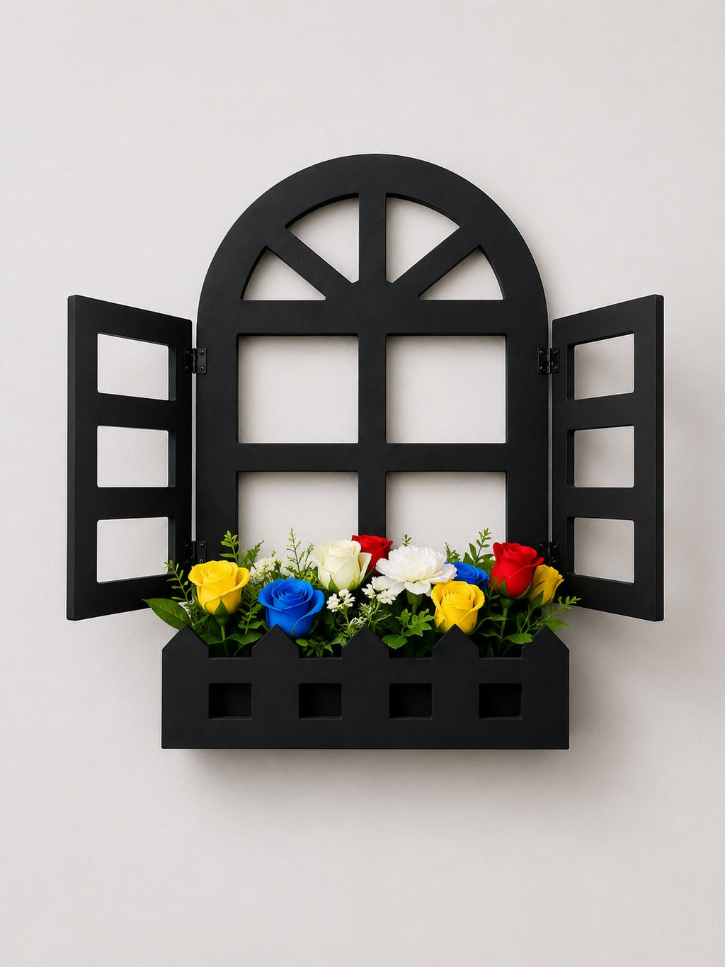 Wooden Decorative Window - Black