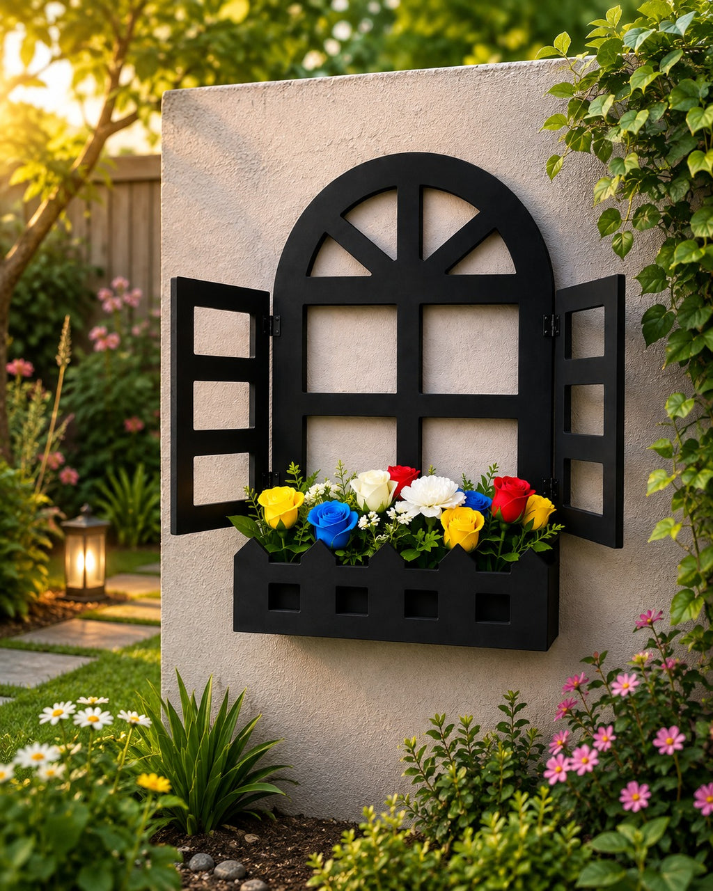 Wooden Decorative Window - Black