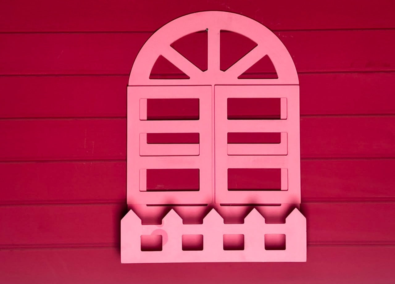 Wooden Decorative Window - Pink