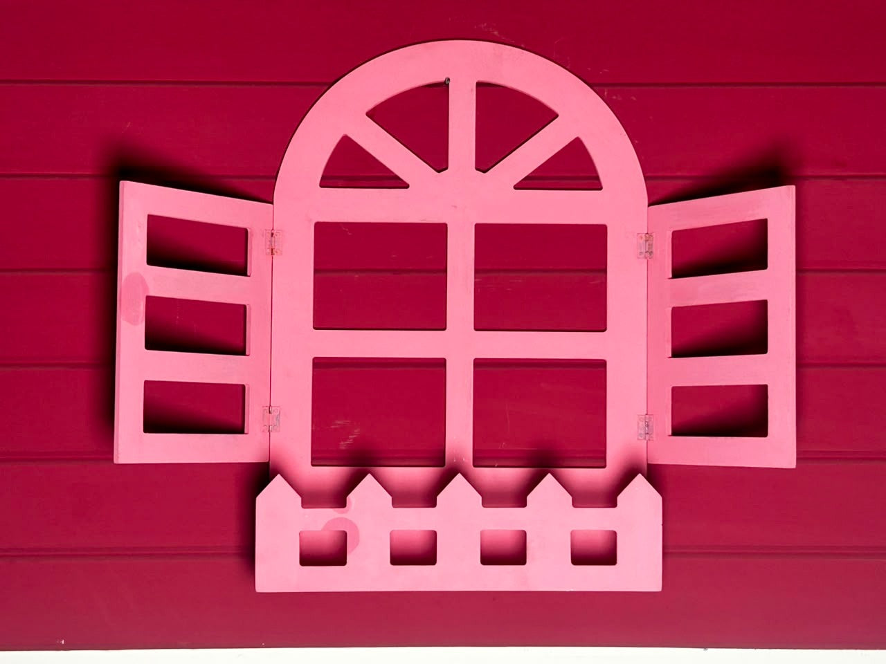 Wooden Decorative Window - Pink