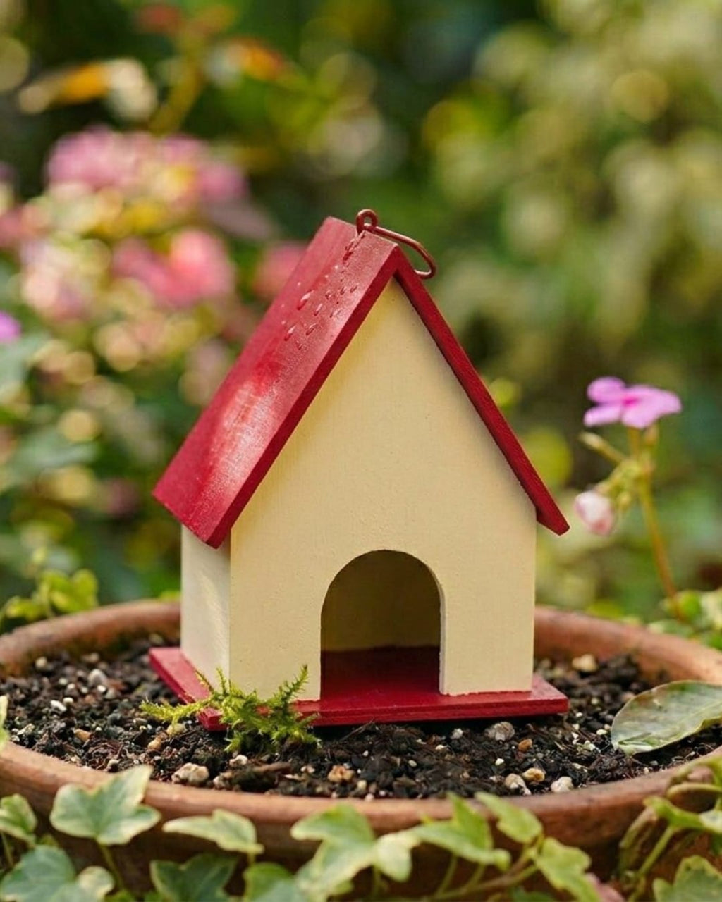 Cozy Wide-Roof Birdhouse